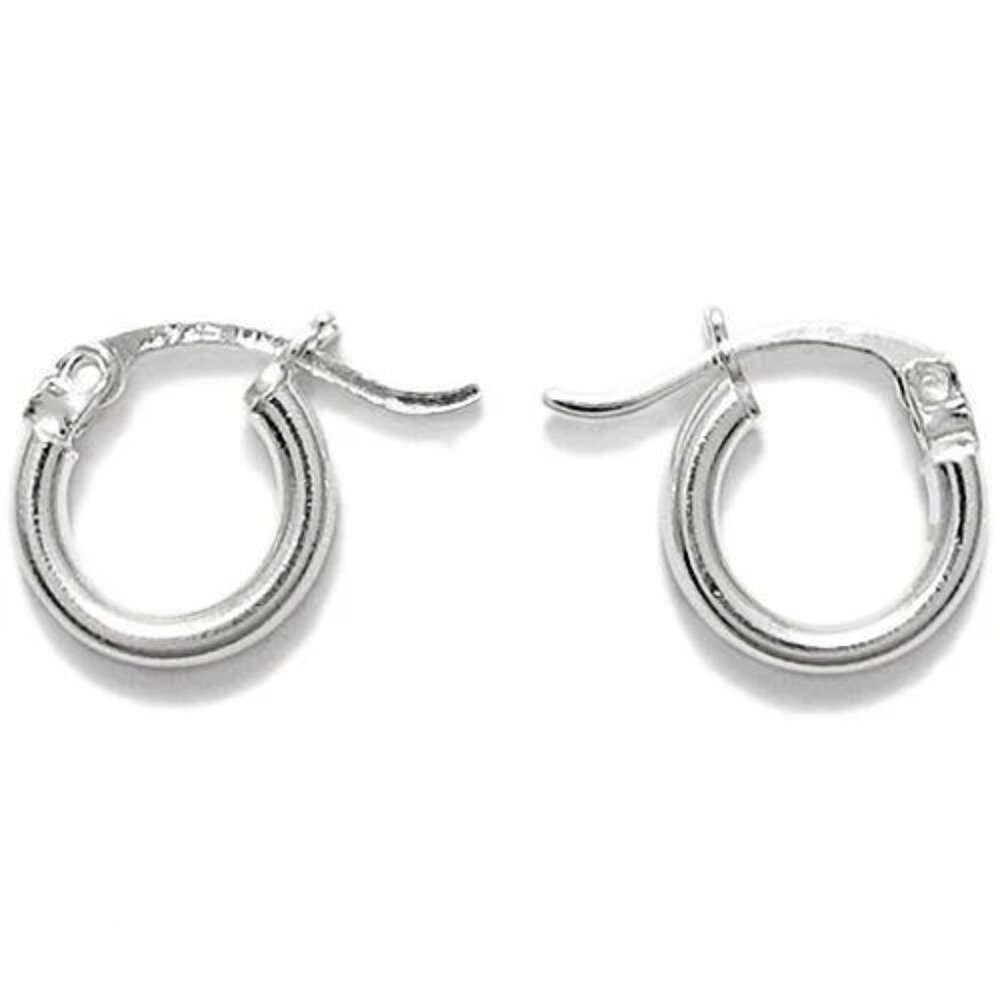 Sterling Silver Small Round Hoop Earrings
